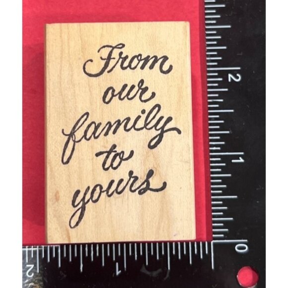 2005 Wood Mounted Rubber Stamp From Our Family To Yours Serendipity Stamps D651 - Picture 1 of 4